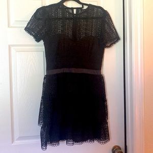 Black Bardot party dress